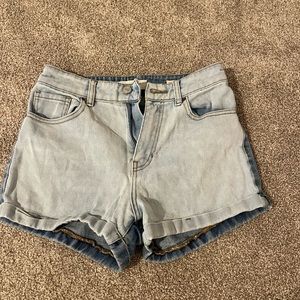 Pacsun two-toned high waisted jean shorts